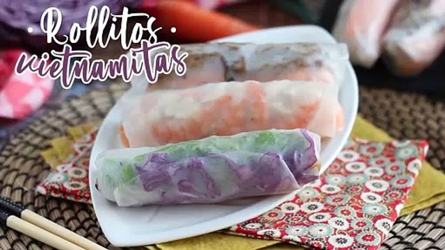 Rollitos de primavera vietnamitas veganos: col morada y boniato