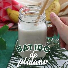 Batido vegano de plátano
