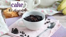 Mug cake chocolate y mantequilla de cacahuete al microondas en 1 min