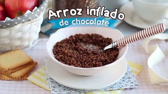 Cereales de arroz inflado de chocolate. coco pops