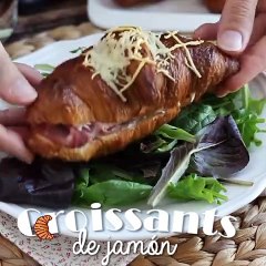Croissants de jamón y queso