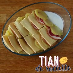 Gratinado de patatas con queso y panceta