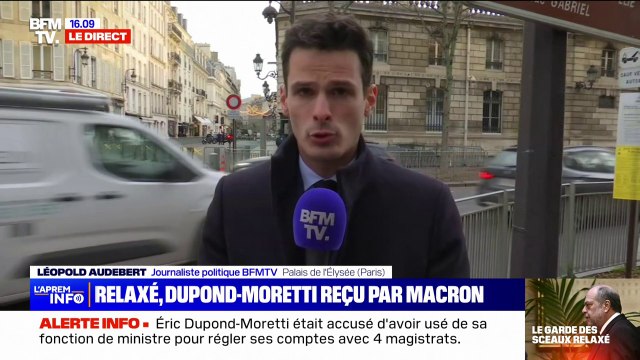 Relaxé par la Cour de justice de la République, Éric Dupond-Moretti est reçu à l'Élysée par Emmanuel Macron
