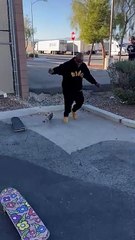 Skateboarding Dad Is a Bit Out of Practice