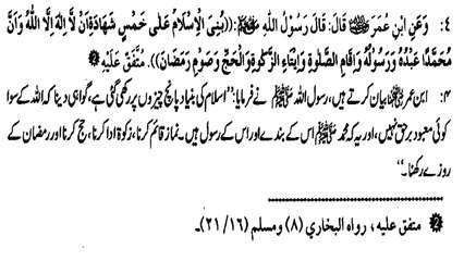 Islam ki bunyadi kitni cheezon par hai (4)