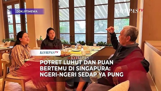 Potret Luhut Binsar Pandjaitan dan Puan Maharani Bertemu di Singapura, Bahas Apa?