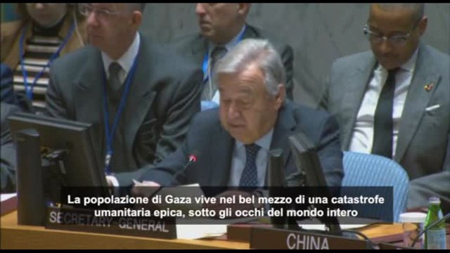 Guterres all'ONU: a Gaza una catastrofe umanitaria epica