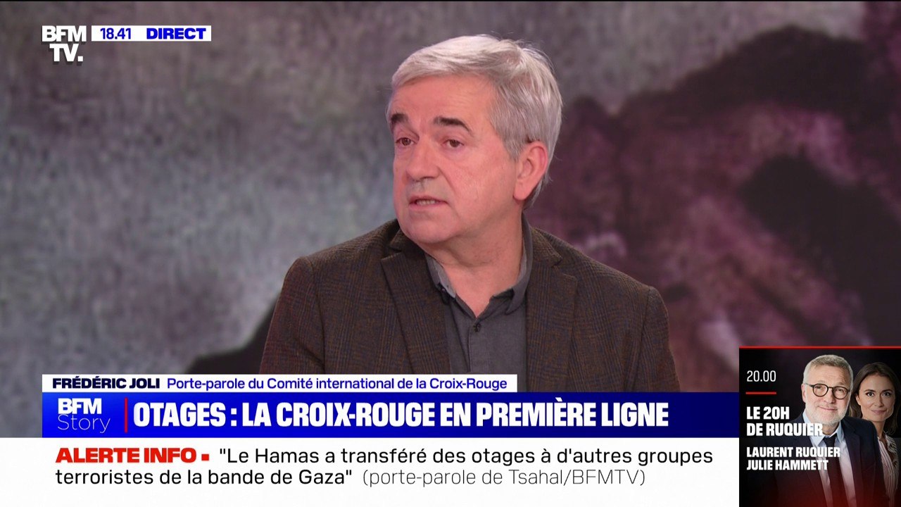 Otages du Hamas: "La Croix-Rouge fait ce qu'elle peut avec sa force de conviction et le mandat qui lui a été confié", affirme le porte-parole du Comité International de la Croix-Rouge, Frédéric Joli