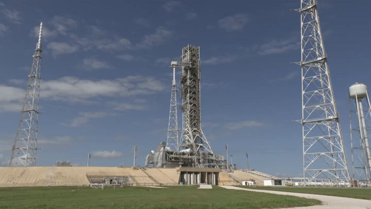 NASA Artemis 2 Launch Pad's Water Deluge System Tested