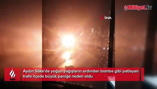 Trafo bomba gibi patladı! Büyük panik yaşandı
