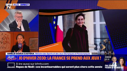 Jeux Olympiques d'hiver 2030: "On a ce bonheur et cette fierté d'avoir été retenu par le CIO comme la seule candidature", déclare la ministre des Sports, Amélie Oudéa-Castéra