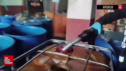 Düzce'de 800 litre kaçak akaryakıt ele geçirildi