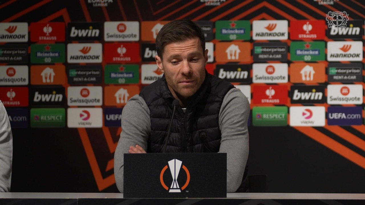 Bayer Leverkusen coach Xabi Alonso and Nathan Tella preview their UEFA Europa League clash with BK Hacken