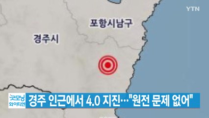 [YTN 실시간뉴스] 경주 인근에서 4.0 지진..."원전 문제 없어" / YTN