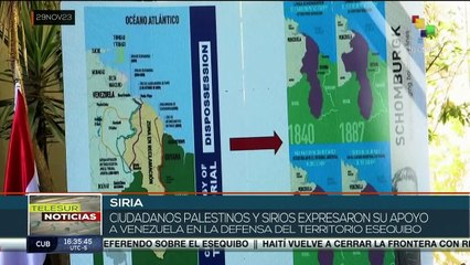 Ciudadanos palestinos y sirios mostraron su apoyo a Venezuela en la defensa del Esequibo