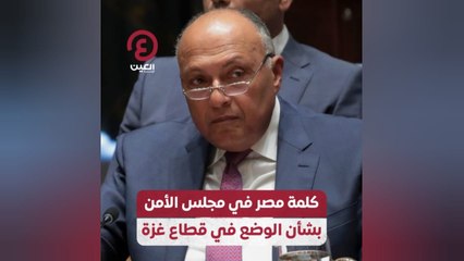 كلمة مصر في مجلس الأمن بشأن الوضع في قطاع غزة