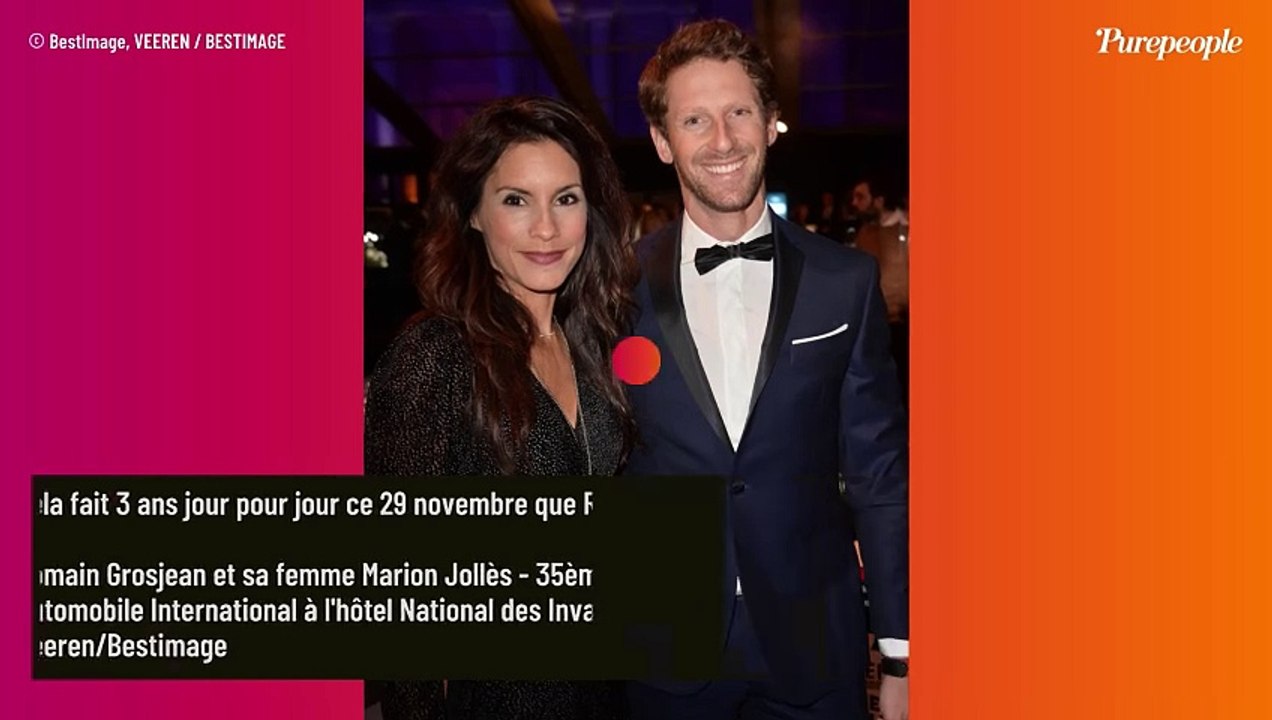 "3 ans de plus avec lui" : Romain Grosjean miraculé, sa femme Marion Jollès n'oublie pas