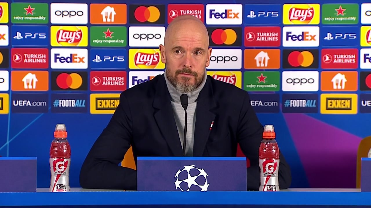 Manchester United boss Erik Ten Hag reacts to their 3-3 with Galatasaray in the UEFA Champions League