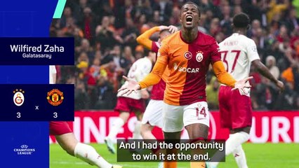 Draw with Man United 'feels like a win' for Galatasaray - Zaha