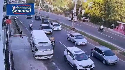 Cámara capta instante del accidente en Haina