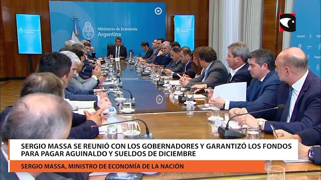 Sergio Massa se reunió con los gobernadores y garantizó los fondos para pagar aguinaldo y sueldos de diciembre