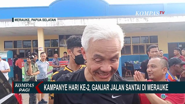Kampanye Hari Ke-2, Ganjar Pranowo Jalan Santai Keliling Kota Merauke