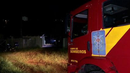 Incêndio atinge estação da Sanepar na Rua Altemar Dutra Leste no Bairro Bela Vista