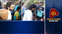 Telangana Polling 2023..  తగ్గేదే లే అంటూ ఓటు వేసిన పుష్ప Allu Arjun | Telugu Filmibeat