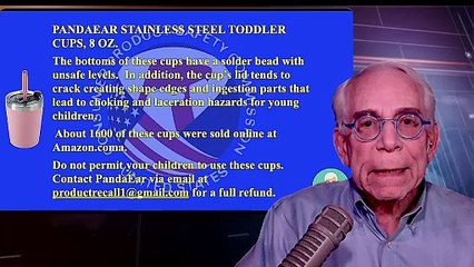 PandaEar Stainless Steel Toddler Cups Contain Lead