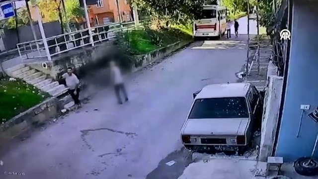 Bir kişinin yaralandığı silahlı saldırı güvenlik kamerasında