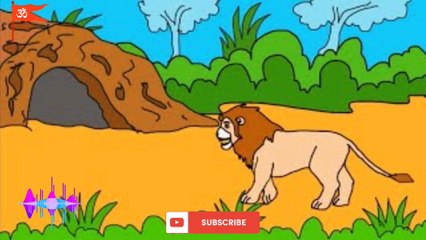 चालाक गीदड़, शेर और गीदड़ की कहानी, जंगल स्टोरी, @rajuhindistorybook #moralstory