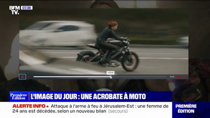 "La partie professionnelle a commencé beaucoup plus tard": Sarah Lezito est casacadeuse professionnelle à moto
