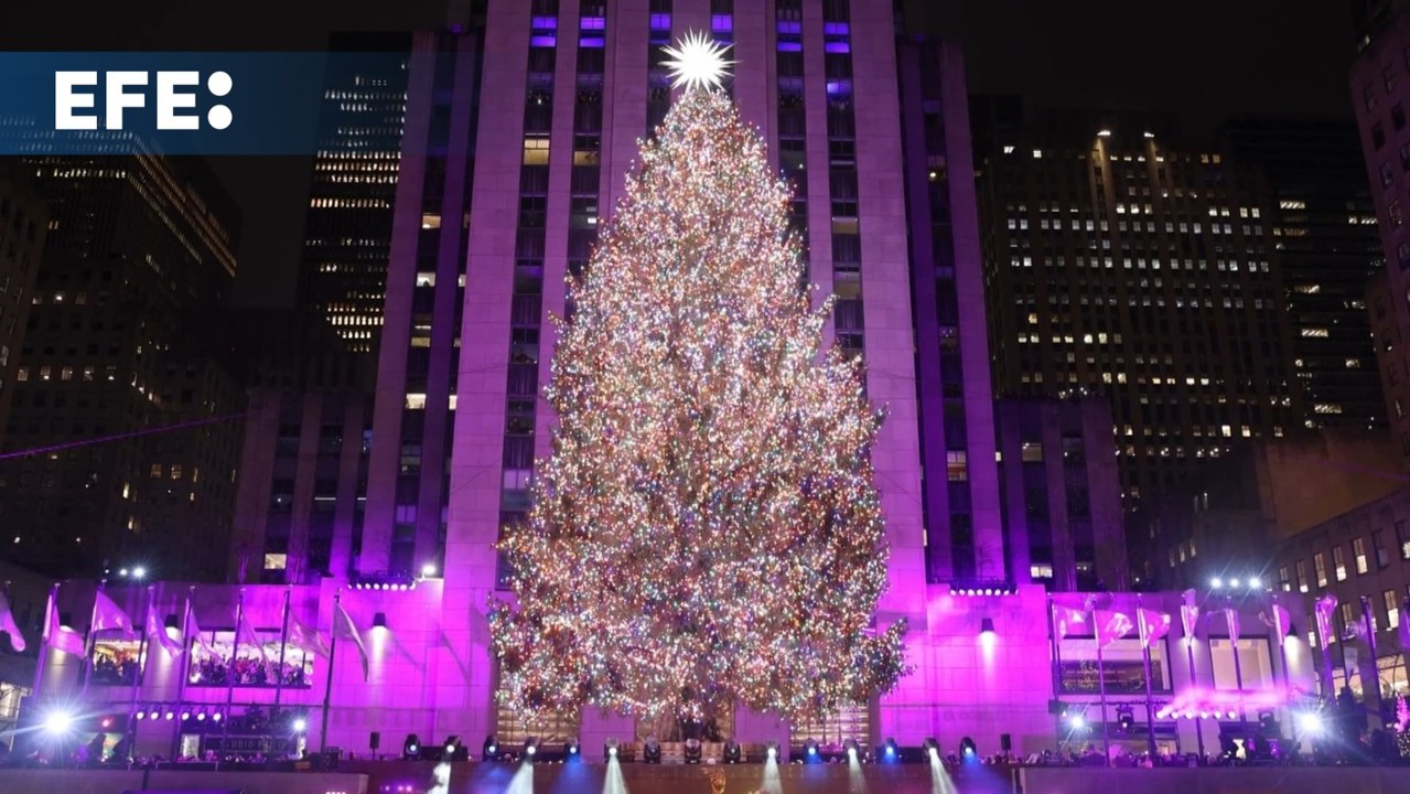 Ceremonia de iluminación del árbol de Navidad del Rockefeller Center 2023