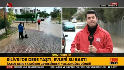 Dere taştı! Evleri su bastı