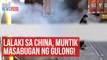 Lalaki sa China, muntik masabugan ng gulong! | GMA Integrated Newsfeed