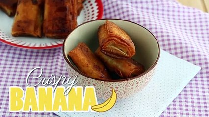 Crispy banana filo pastry