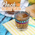 Homemade peach iced tea