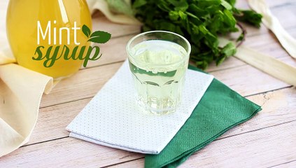 Homemade mint syrup