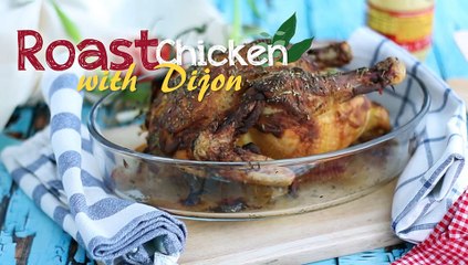 Roasted chicken with mustard and herbes de provence