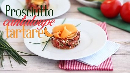 Cantaloupe and prosciutto tartare
