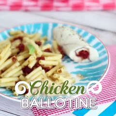 Chicken ballotines with mozzarella