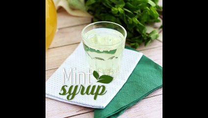 Homemade mint syrup