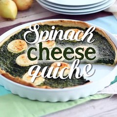 Spinach and goat cheese quiche
