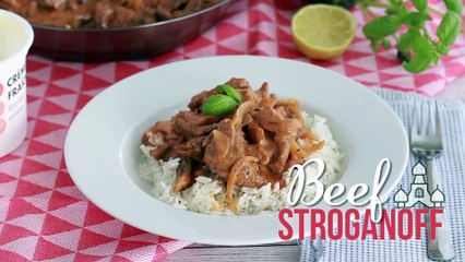 Easy and quick beef stroganoff