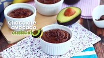 Vegan chocolate dessert cream - chocolate, banana, avocado