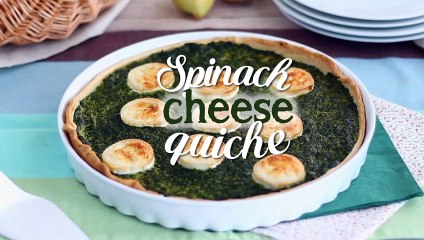 Spinach and goat cheese quiche