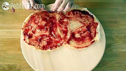 Crepe yule log with raspberry and white chocolate