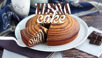 Zebra cake, the exotic marble cake (italian marble cake)