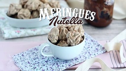 Nutella meringue cookies