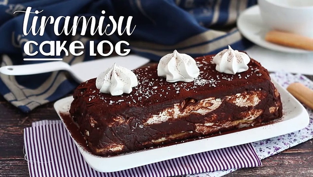 Tiramisu yule log (step by step)